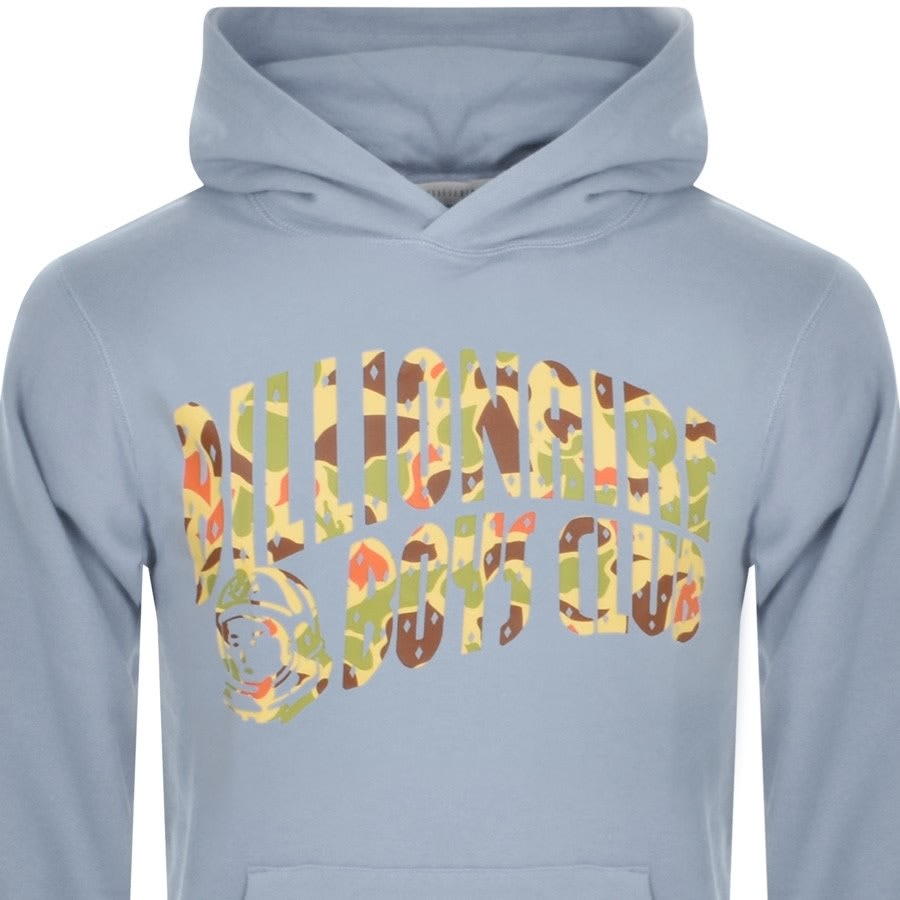 Image number 2 for Billionaire Boys Camo Arch Logo Hoodie Blue