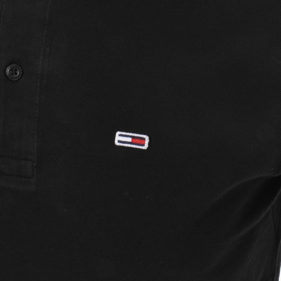 Tommy Jeans Slim Fit Placket Polo T Shirt Black | Mainline Menswear