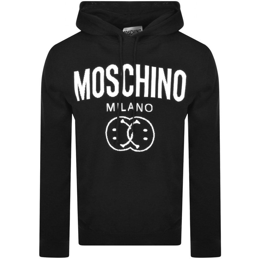 Image number 1 for Moschino Logo Knit Hoodie Black