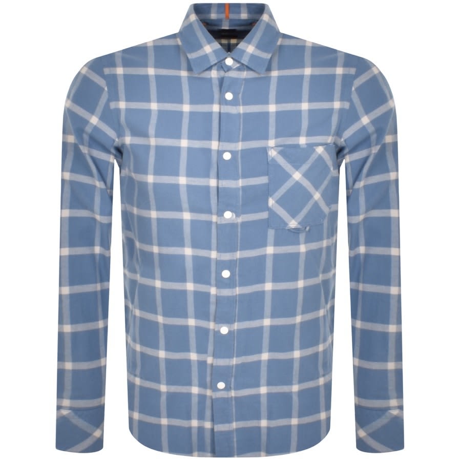 Image number 1 for BOSS Relegant 1 Long Sleeve Shirt Blue