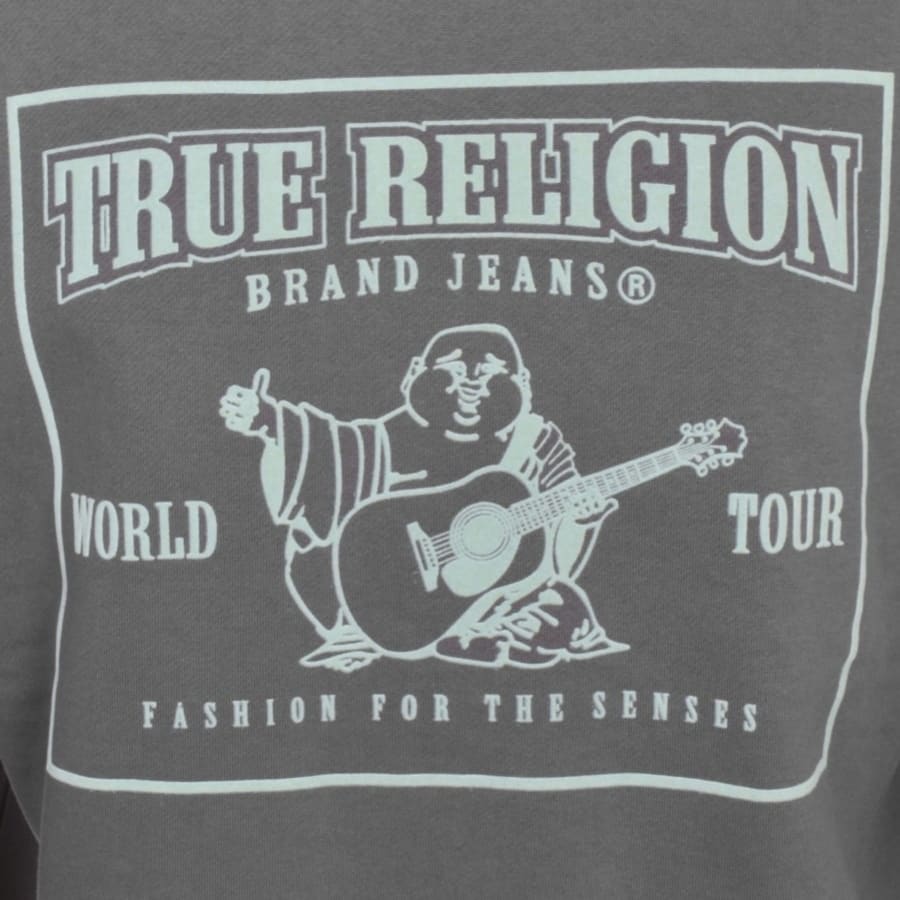 Image number 3 for True Religion Relaxed Logo Sweatshirt In Grey