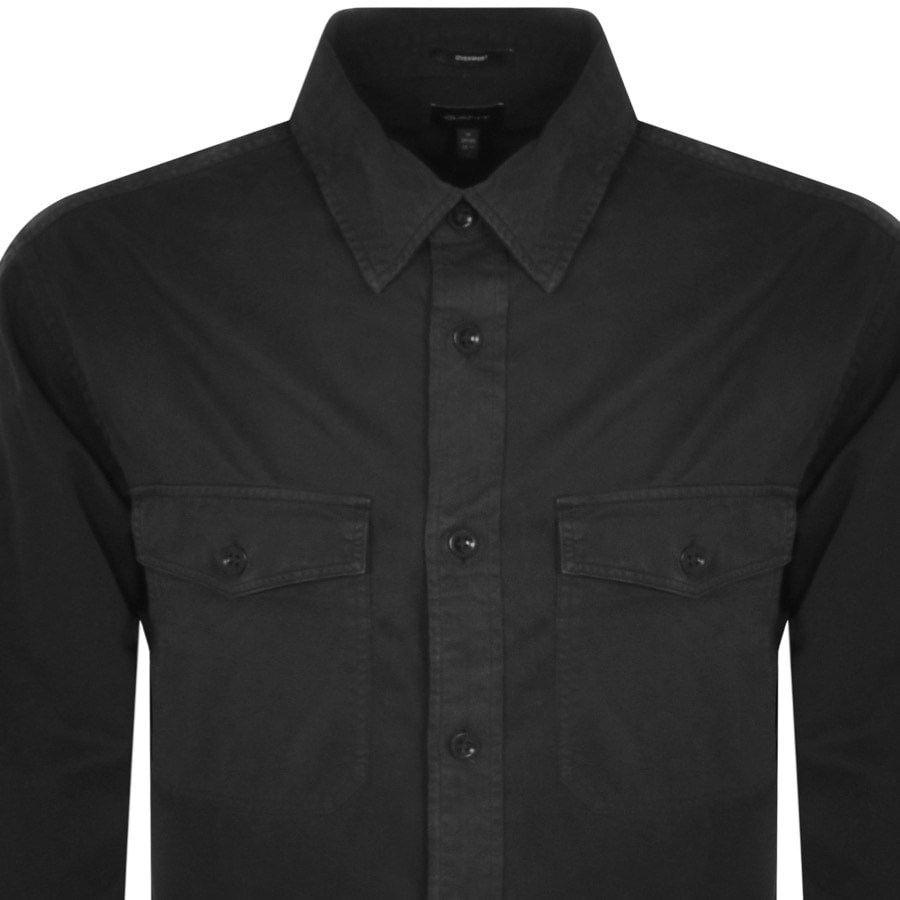Image number 2 for Gant Light Twill Overshirt Jacket Black