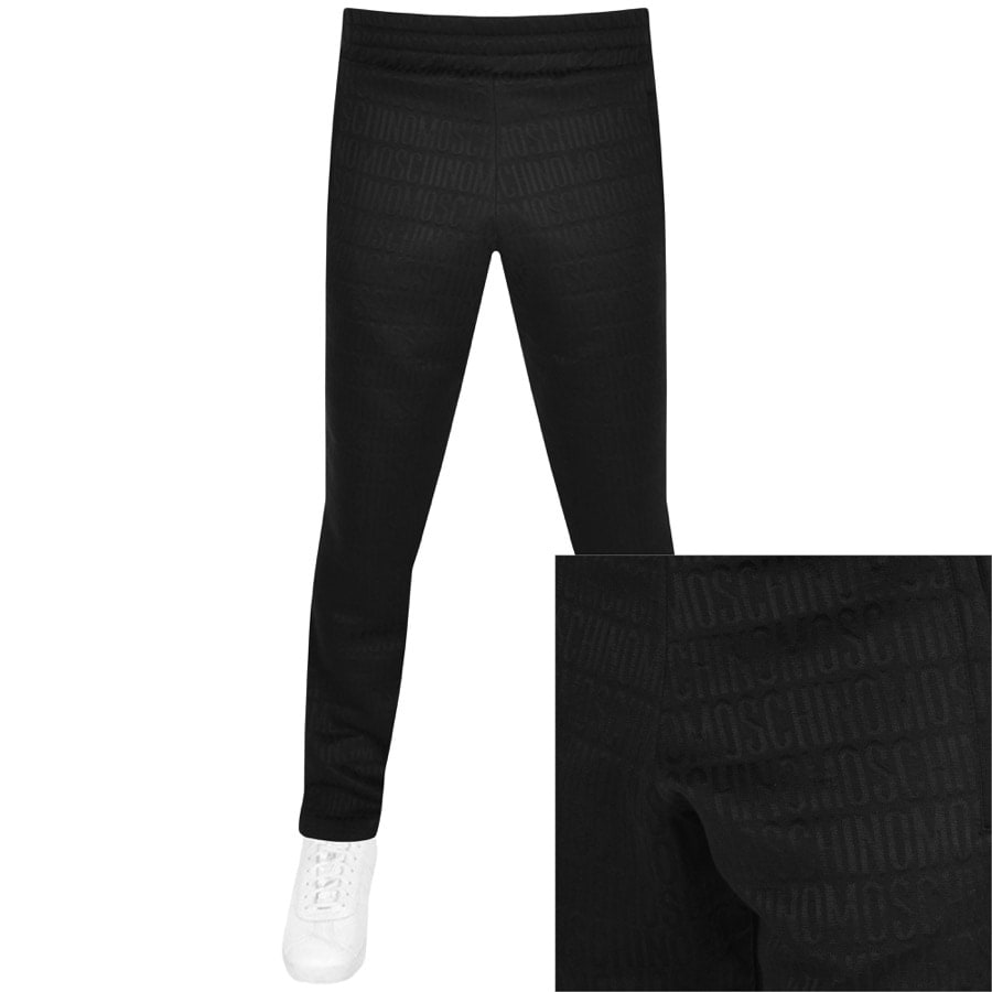 Image number 1 for Moschino Repeat Logo Jogging Bottoms Black