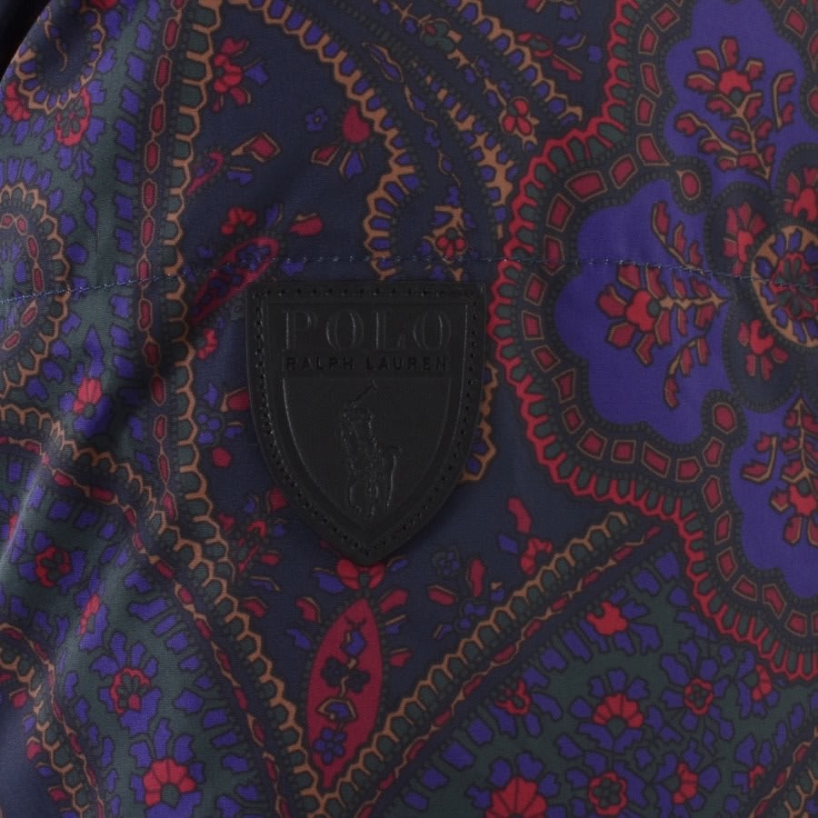 Image number 3 for Ralph Lauren Padded Paisley Jacket Navy