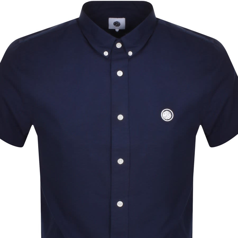 Image number 2 for Pretty Green Oxford Short Sleeve Shirt Navy