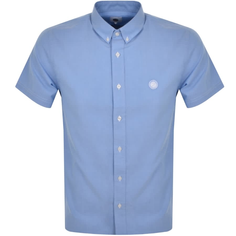 Image number 1 for Pretty Green Oxford Short Sleeve Shirt Blue