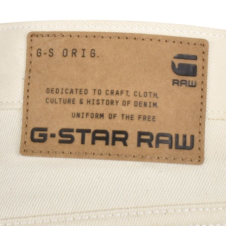 G Star Raw Triple A Straight Jeans Cream | Mainline Menswear United States