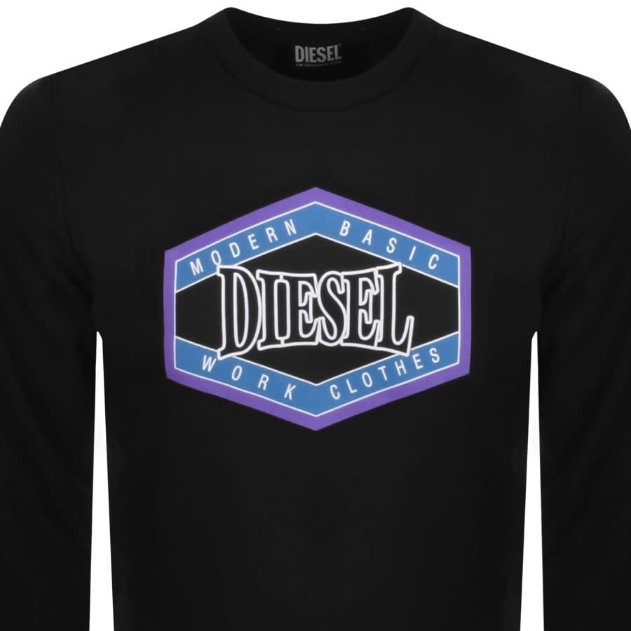 Image number 2 for Diesel S Ginn K27 Logo Sweatshirt Black