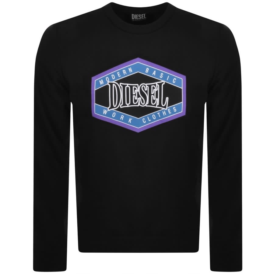 Image number 1 for Diesel S Ginn K27 Logo Sweatshirt Black