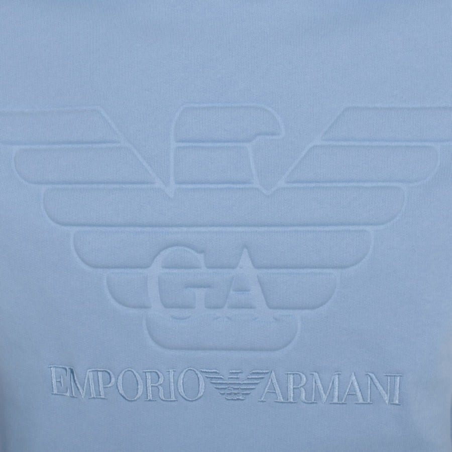 Image number 3 for Emporio Armani Logo Hoodie Blue