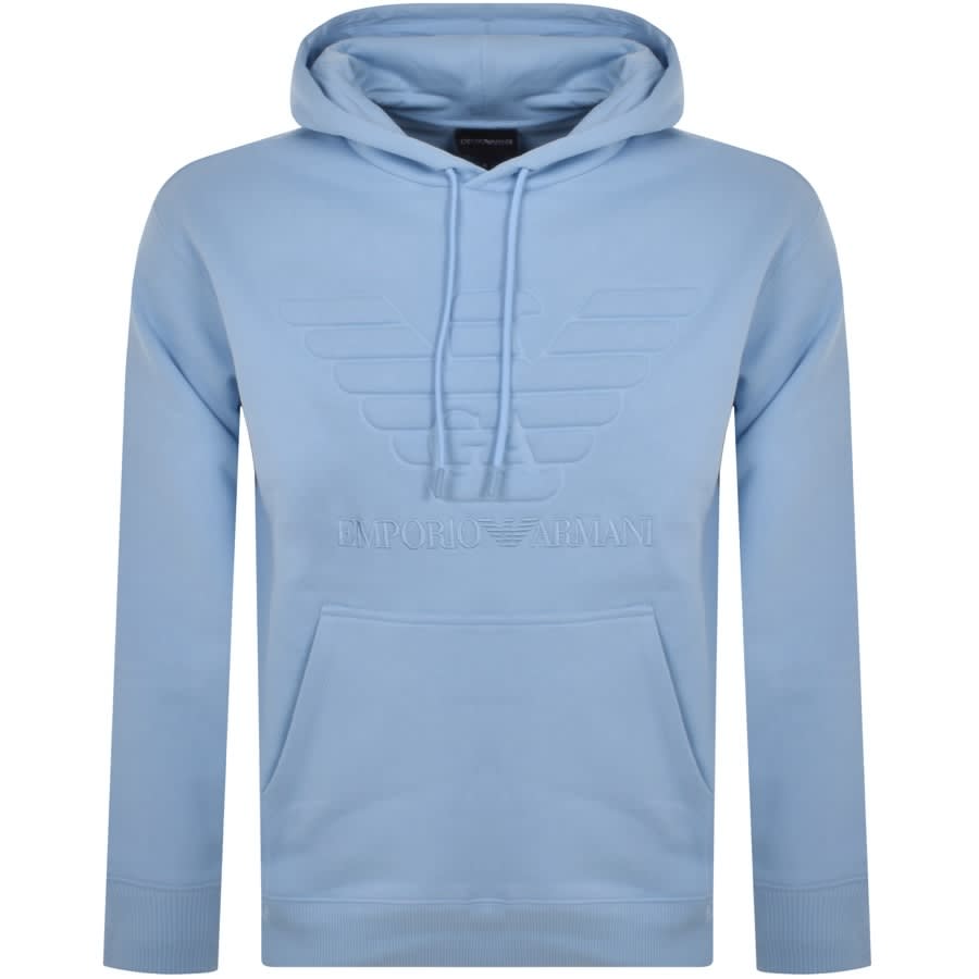 Image number 1 for Emporio Armani Logo Hoodie Blue