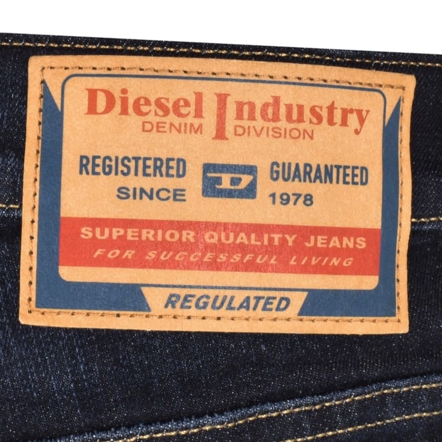 Image number 3 for Diesel Denim Dark Wash Shorts Navy