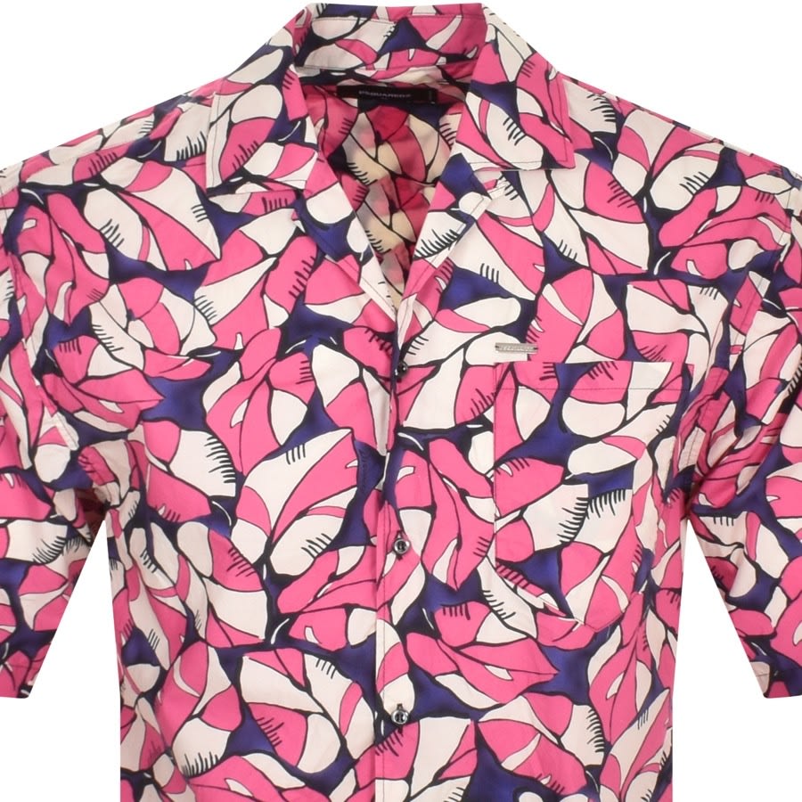 Image number 2 for DSQUARED2 Bowling Dropped Shoulder Shirt Pink