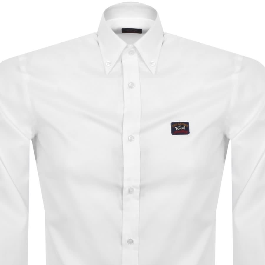 Image number 2 for Paul And Shark Cotton Long Sleeved Shirt White