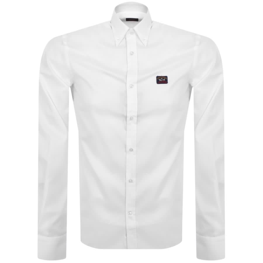 Image number 1 for Paul And Shark Cotton Long Sleeved Shirt White