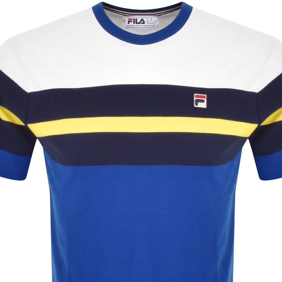 Image number 2 for Fila Vintage Colour Block T Shirt Blue