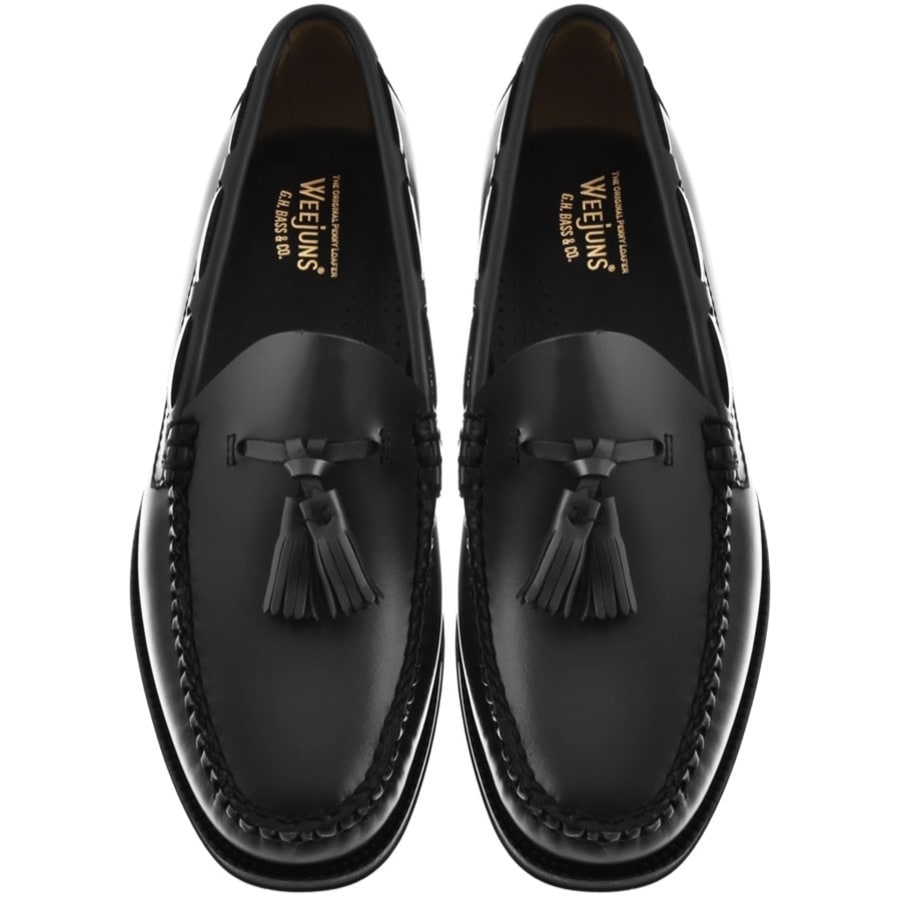 GH Bass Weejun Larkin Tassel Loafers Black