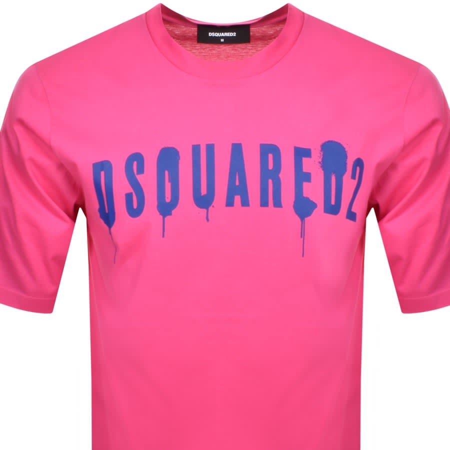 Image number 2 for DSQUARED2 Skater Fit T Shirt Pink