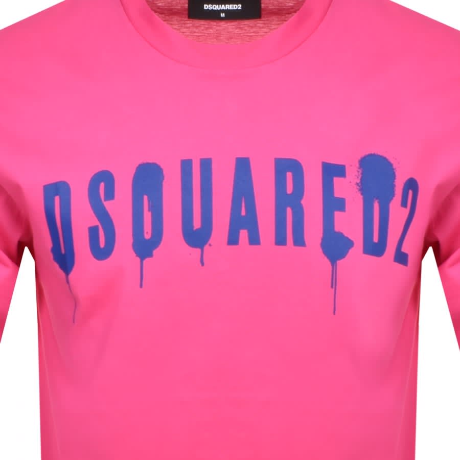 Image number 3 for DSQUARED2 Skater Fit T Shirt Pink