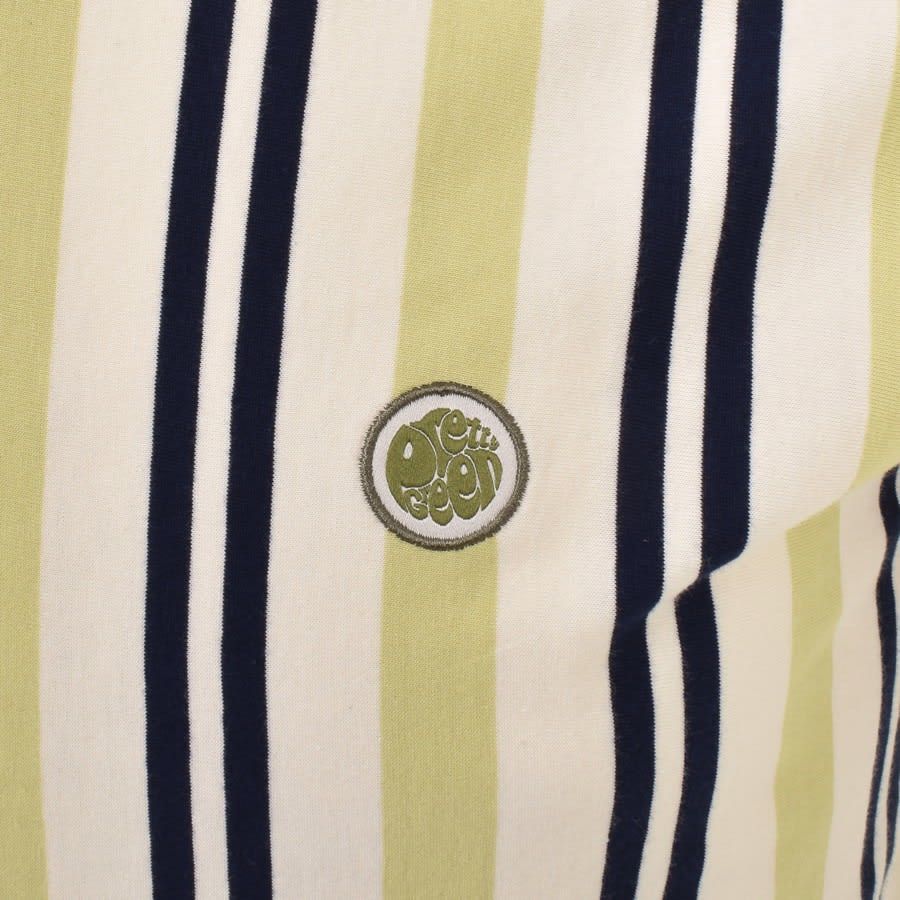 Image number 3 for Pretty Green Capella Stripe T Shirt Beige