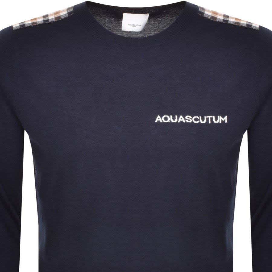 Image number 2 for Aquascutum London Knit Jumper Navy