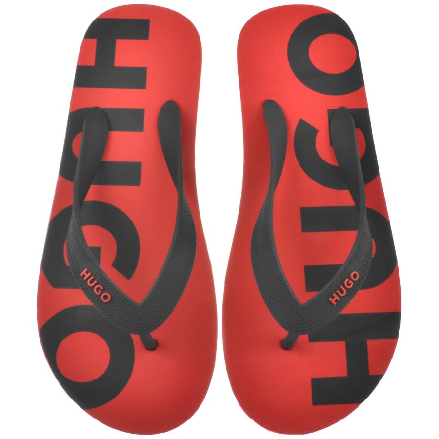 Image number 1 for HUGO Arvel Flip Flops Red