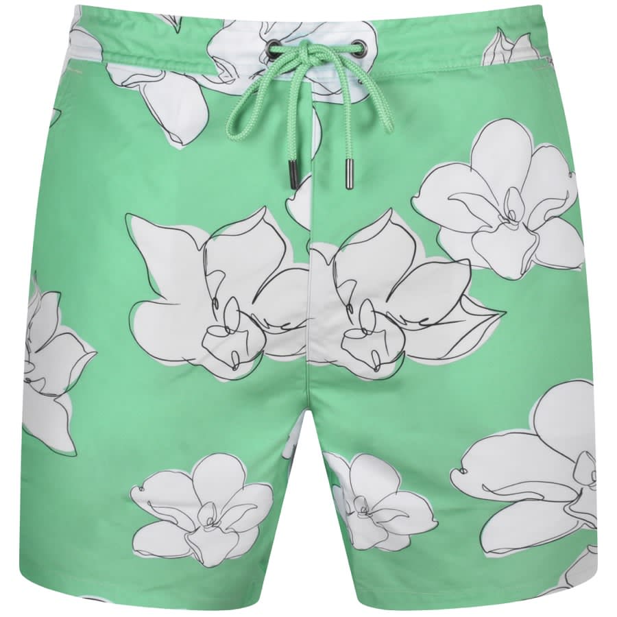 Image number 1 for Ted Baker Floral Swim Shorts Green