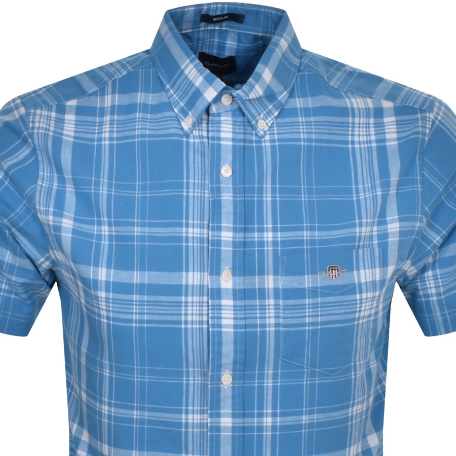Image number 2 for Gant Reg UT Plaid Flannel Shirt Blue