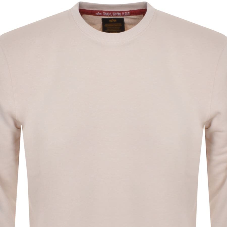 Alpha Industries USN Blood Chit Sweatshirt Cream | Mainline Menswear