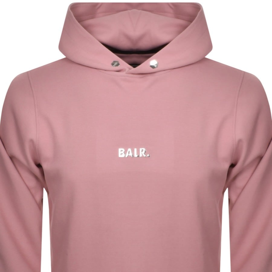 Image number 2 for BALR Q Series Logo Hoodie Pink