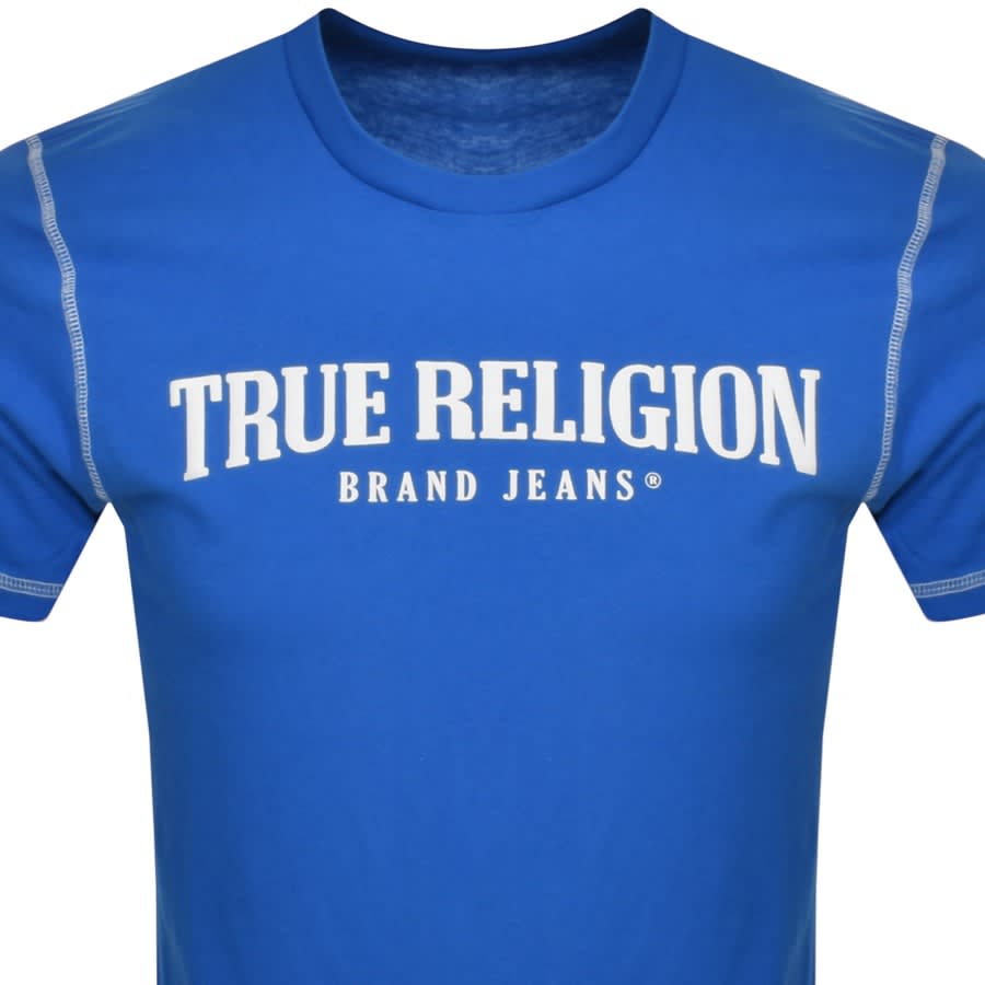 Image number 2 for True Religion Flatlock Arch T Shirt Blue