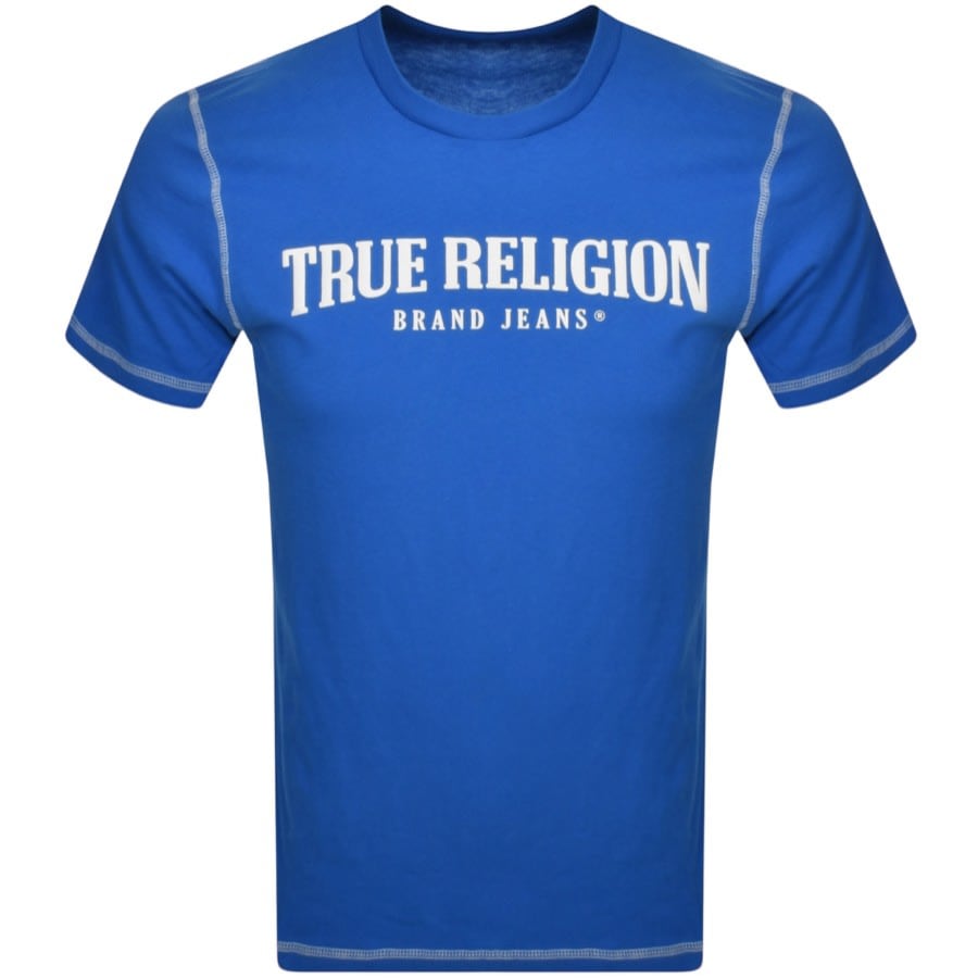 Image number 1 for True Religion Flatlock Arch T Shirt Blue