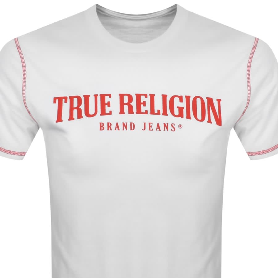 Image number 2 for True Religion Flatlock Arch T Shirt White