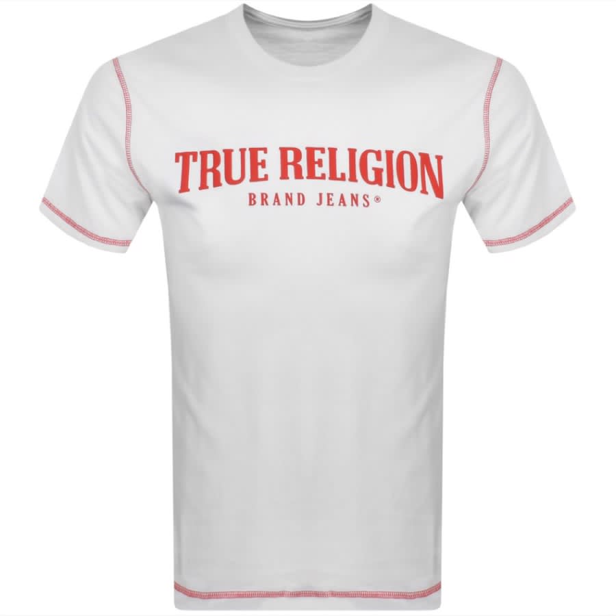 Image number 1 for True Religion Flatlock Arch T Shirt White
