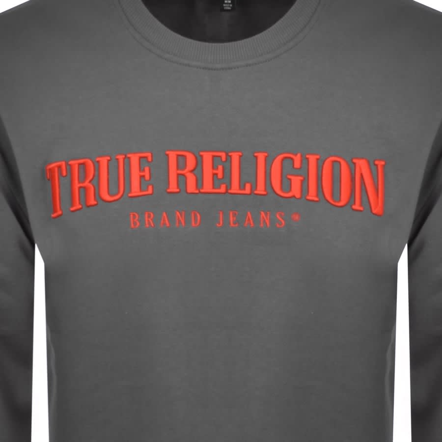 Image number 3 for True Religion Crew Neck Sweatshirt Grey