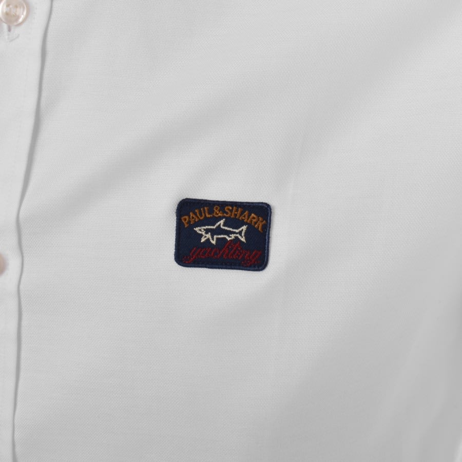 Image number 3 for Paul And Shark Cotton Short Sleeved Shirt White
