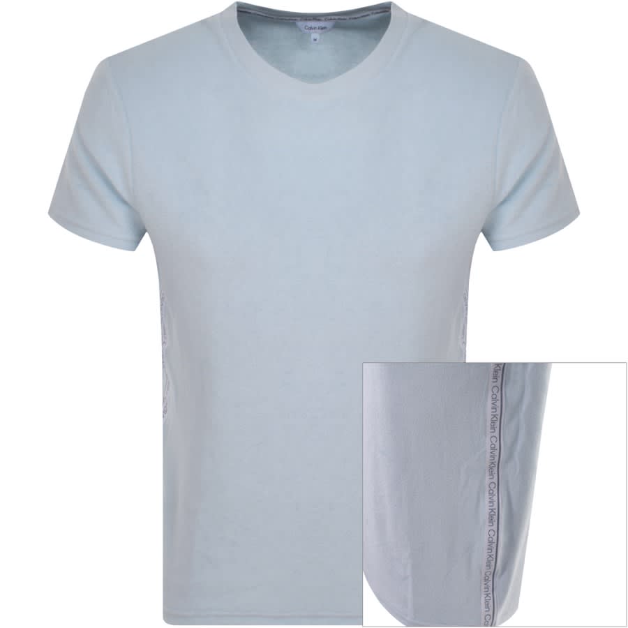 Image number 1 for Calvin Klein Swimwear Towelling T Shirt Blue