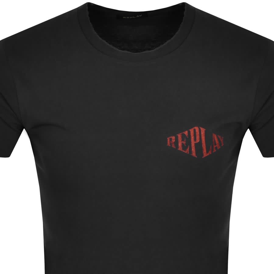 Image number 2 for Replay Motorcycle T Shirt Black