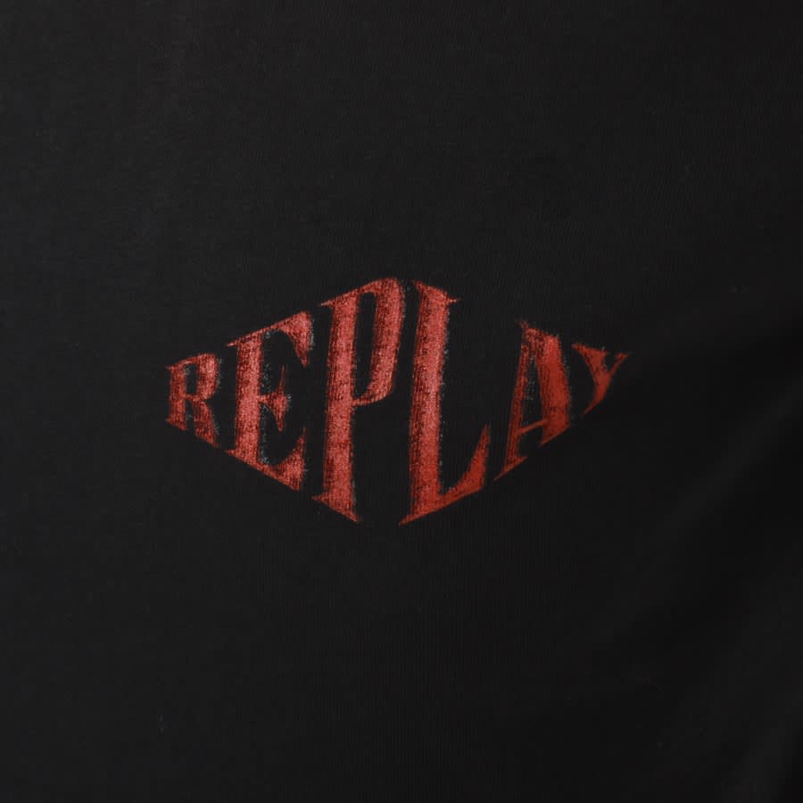 Image number 4 for Replay Motorcycle T Shirt Black