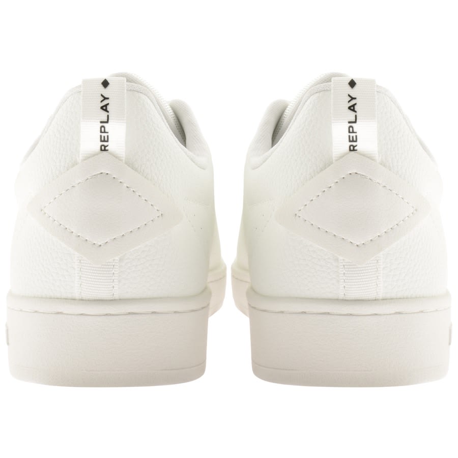 Image number 2 for Replay Smash Base Green Project Trainers White