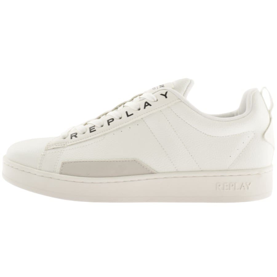 Image number 1 for Replay Smash Base Green Project Trainers White