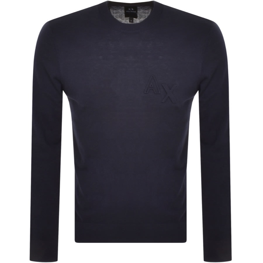 Image number 1 for Armani Exchange Knitted Pullover Navy