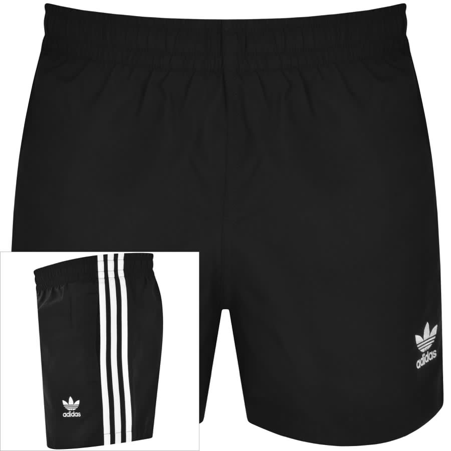 Image number 1 for adidas Three Stripes Swim Shorts Black