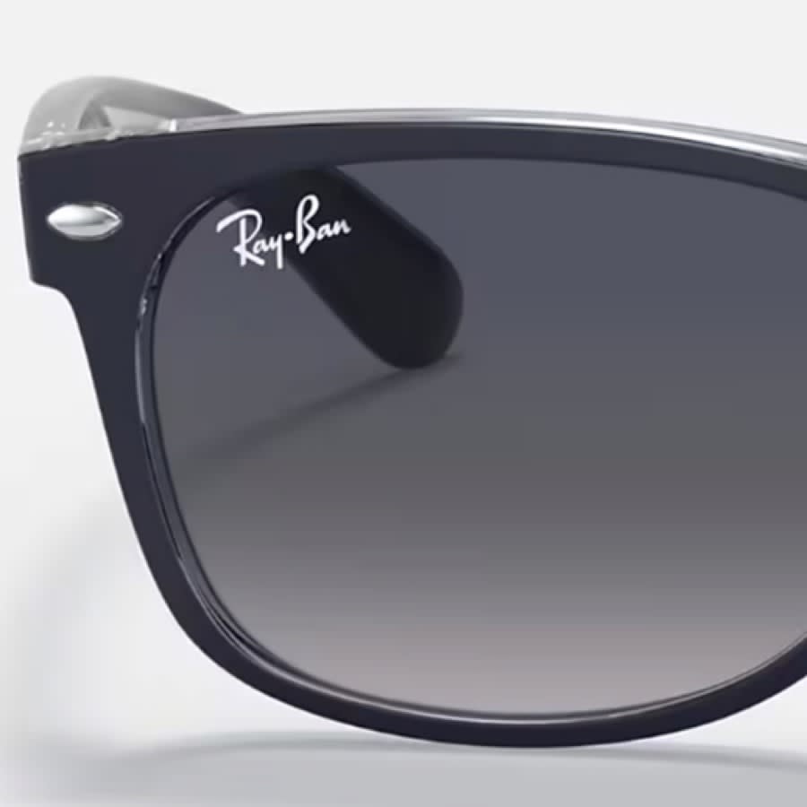 Image number 3 for Ray Ban 3774 New Wayfarer Sunglasses Navy