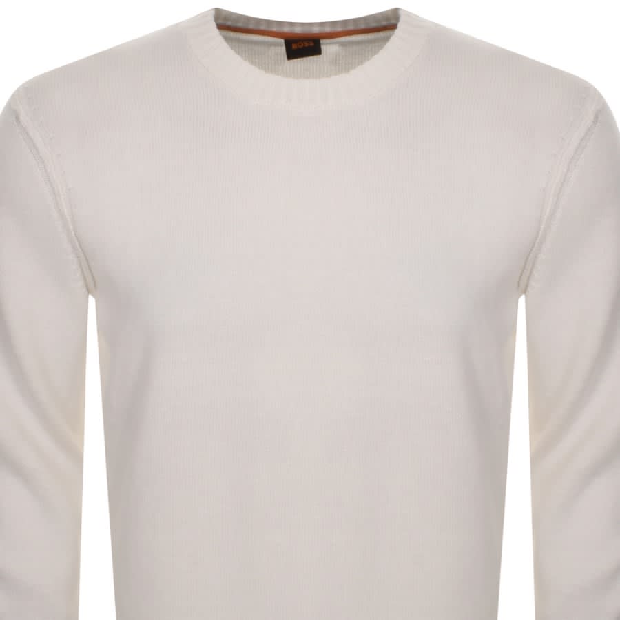 Image number 2 for BOSS Aropo Knit Jumper Cream