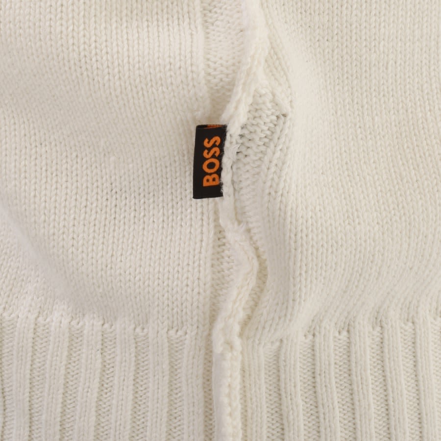 Image number 3 for BOSS Aropo Knit Jumper Cream