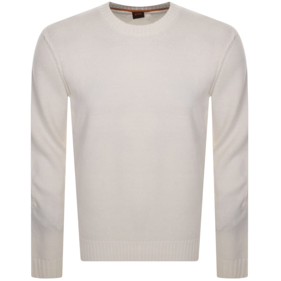 Image number 1 for BOSS Aropo Knit Jumper Cream
