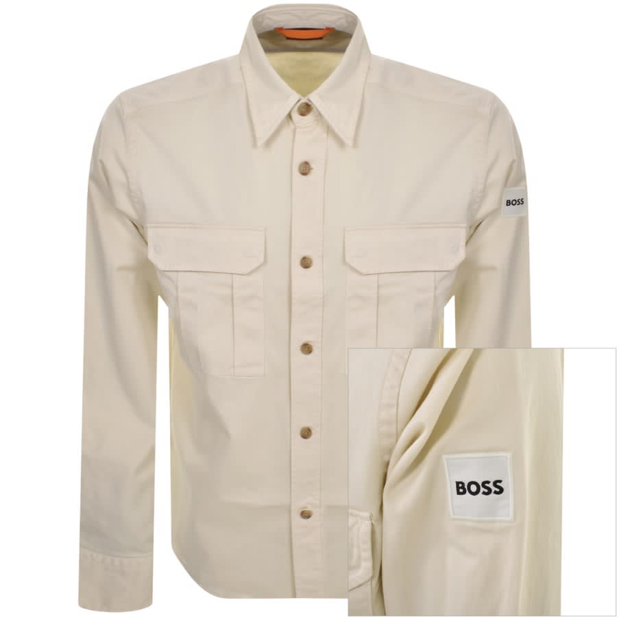 Image number 1 for BOSS Lisel Overshirt Cream