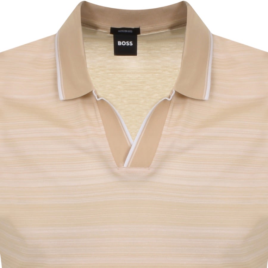 BOSS Pye 16 Polo T Shirt Beige | Mainline Menswear
