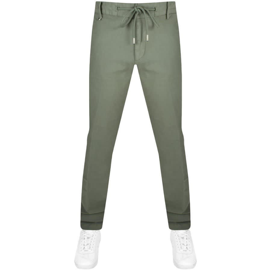 Image number 1 for BOSS Kane Slim Tapered Trousers Green